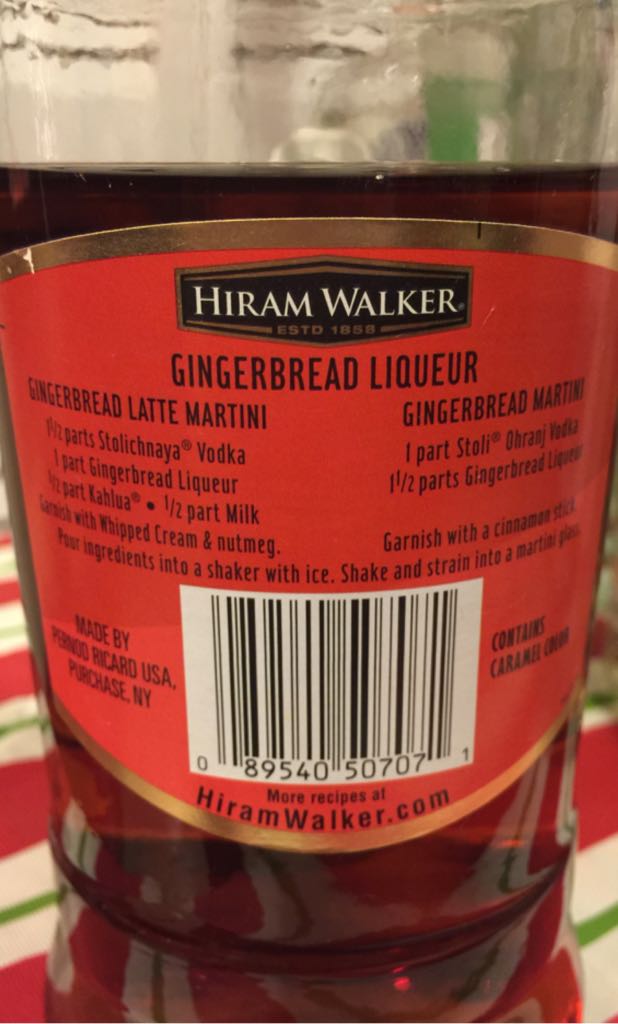 Hiram Walker Gingerbread Liqueur - Hiram Walker (750 mL) alcohol collectible - Main Image 2