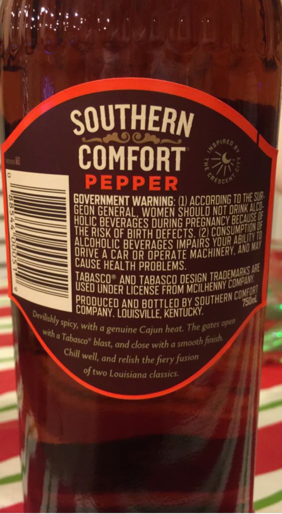 Southern Comfort Pepper - Southern Comfort (50 mL) alcohol collectible - Main Image 2