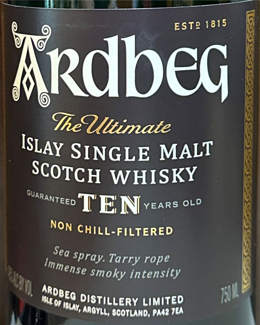 Ardbeg Ten Years  - Ardbeg Distillery (750 mL) alcohol collectible - Main Image 2