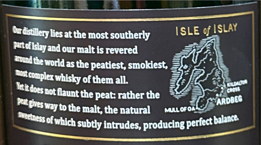 Ardbeg Ten Years  - Ardbeg Distillery (750 mL) alcohol collectible - Main Image 3