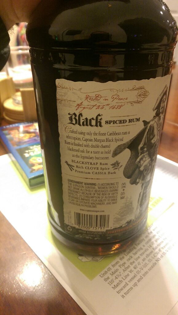 Captain Morgan Black Spiced Rum - Captain Morgan Rum Co. (1 .75L) alcohol collectible - Main Image 2