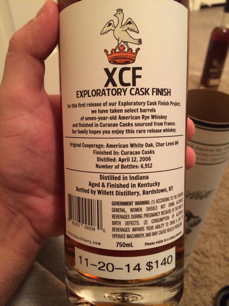 Willett XCF - Willett Distillery (750 mL) alcohol collectible - Main Image 2