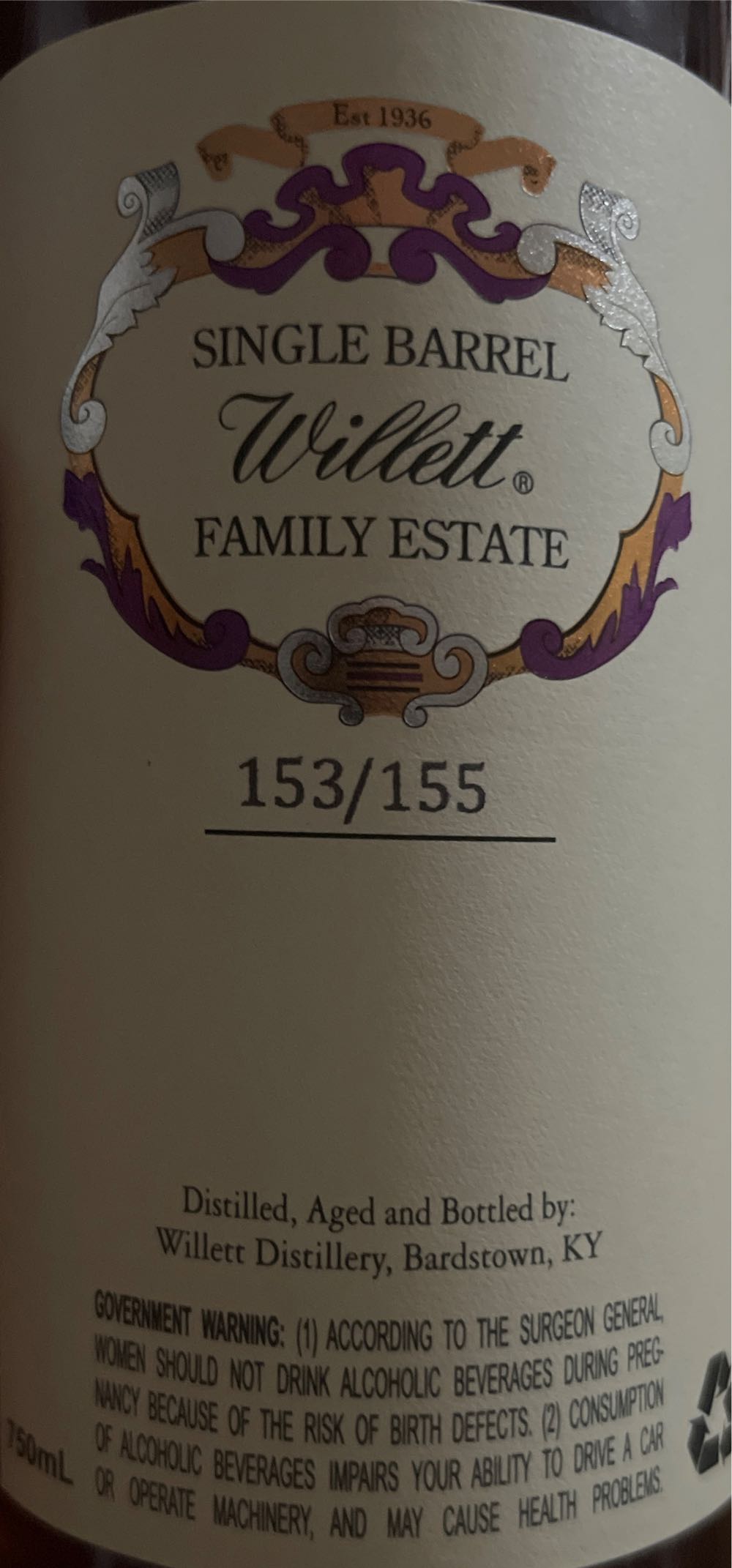 Willett 9yr - Willett Distillery (750 mL) alcohol collectible - Main Image 4