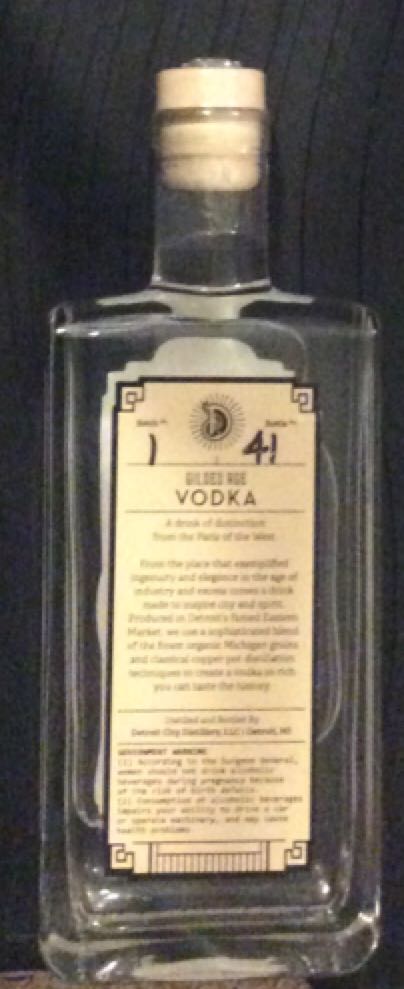 Gilded Age Vodka - Detroit City Distillery alcohol collectible - Main Image 2