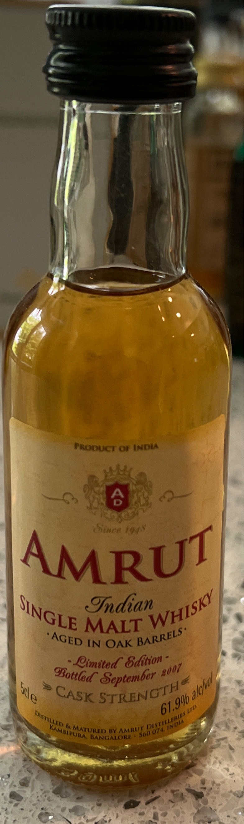 Amrut Indian Single Malt - Amrut Distilleries Ltd (700 mL) alcohol collectible - Main Image 3