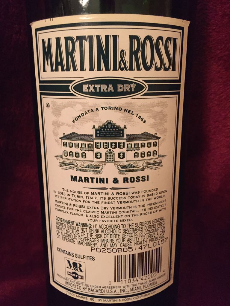 Martini-Rossi XDry - Barcardi-Martini (750 mL) alcohol collectible - Main Image 2