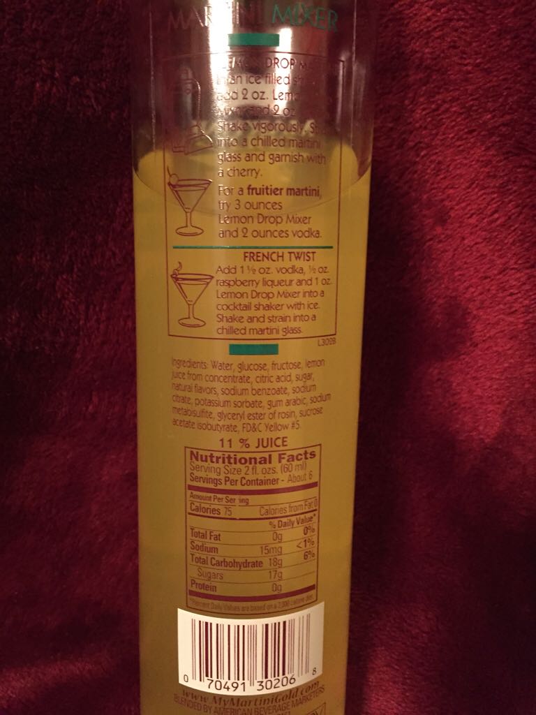 Martini Gold - American Beverage (375 mL) alcohol collectible - Main Image 2