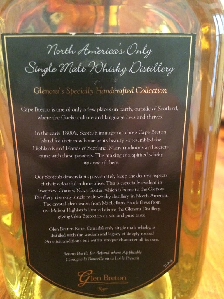 Glen Breton (NAS) - Rare - Glen Breton Distillery (750 mL) alcohol collectible - Main Image 2