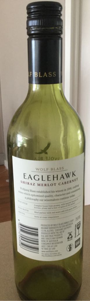 Wolf Blass Eaglehawk - Wolf Blass (750 mL) alcohol collectible - Main Image 2