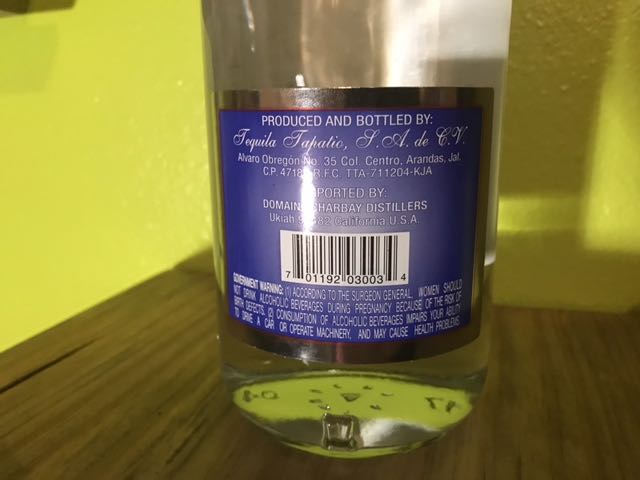 Tapatio Tequila Blanco - Casa Cuervo, S.A. de C.V. (1000 mL) alcohol collectible - Main Image 3