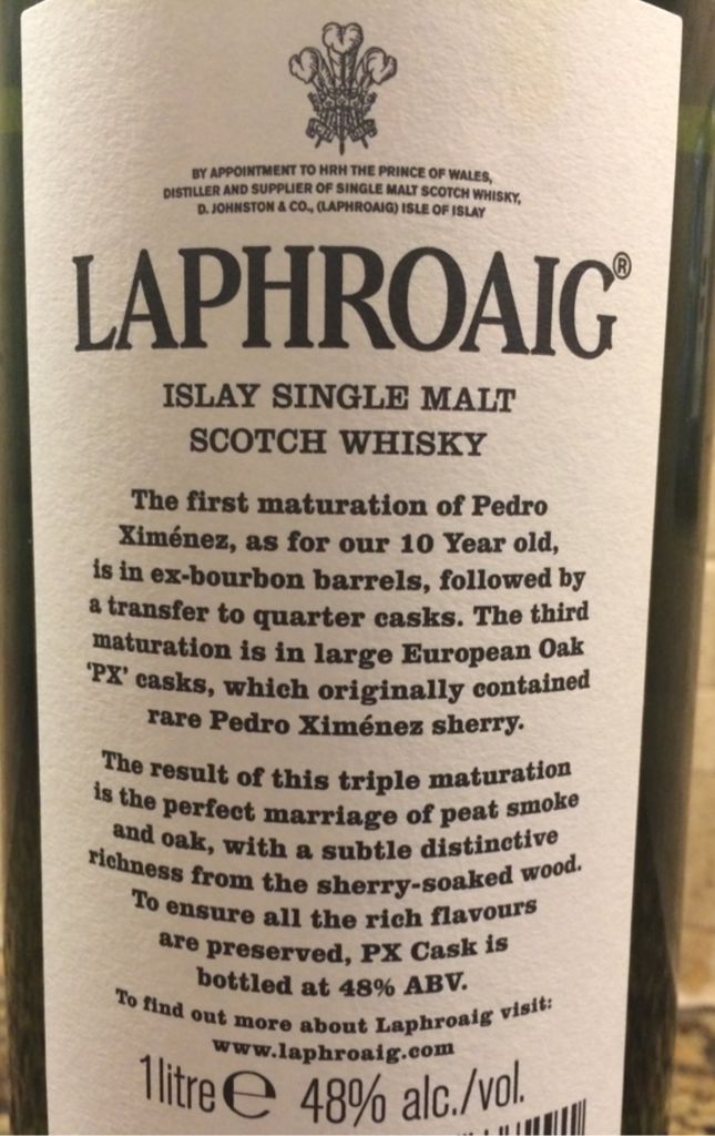 Laphroaig PX Cask  - Laphroaig Distillery (1L) alcohol collectible - Main Image 2
