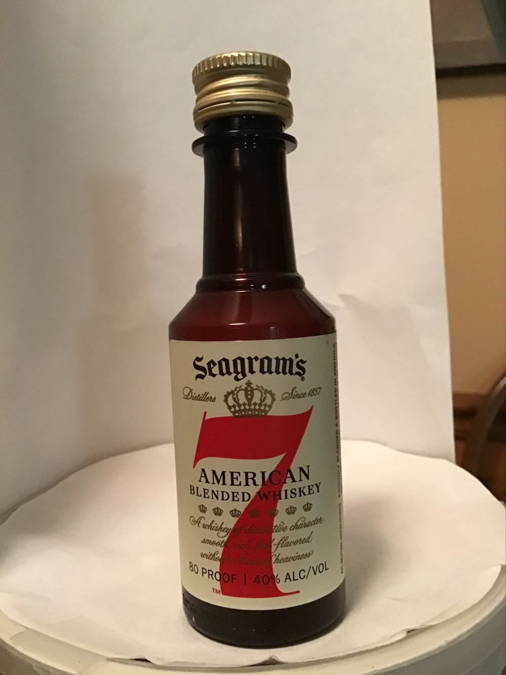 Seagram’s Crown 7 & Dark Honey - Seven Crown Distilling Co. (50 mL) alcohol collectible - Main Image 2