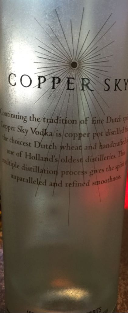 Copper Sky - Holland Distillery (750 mL) alcohol collectible - Main Image 2