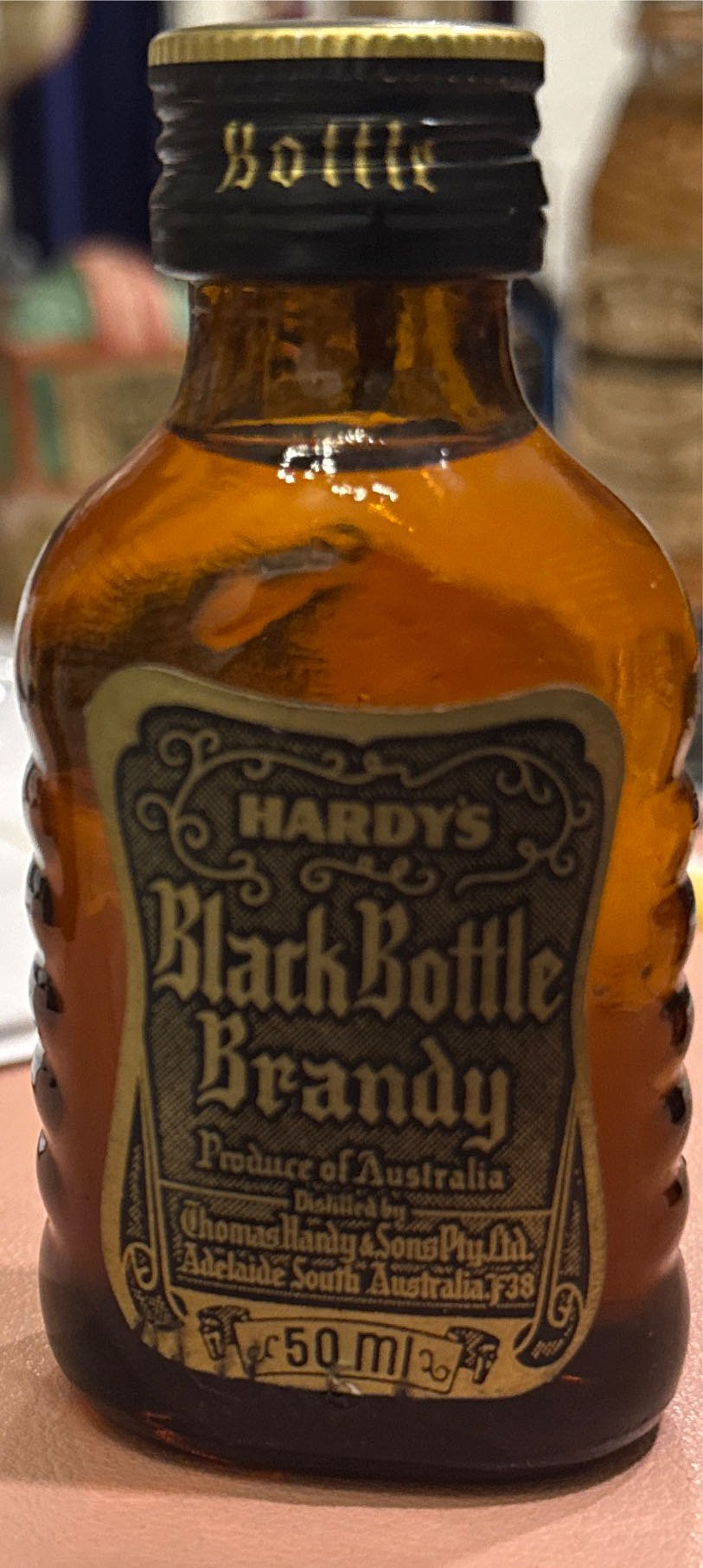 Hardy’s Black Bottle Brandy - Thomas Hardy & Sons (700 mL) alcohol collectible - Main Image 2