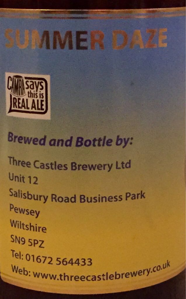 Summer Daze - Three Castles (500 mL) alcohol collectible - Main Image 2