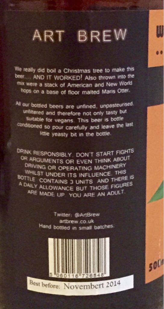 Christmas Tree Beer - Art Brew (500 mL) alcohol collectible - Main Image 2