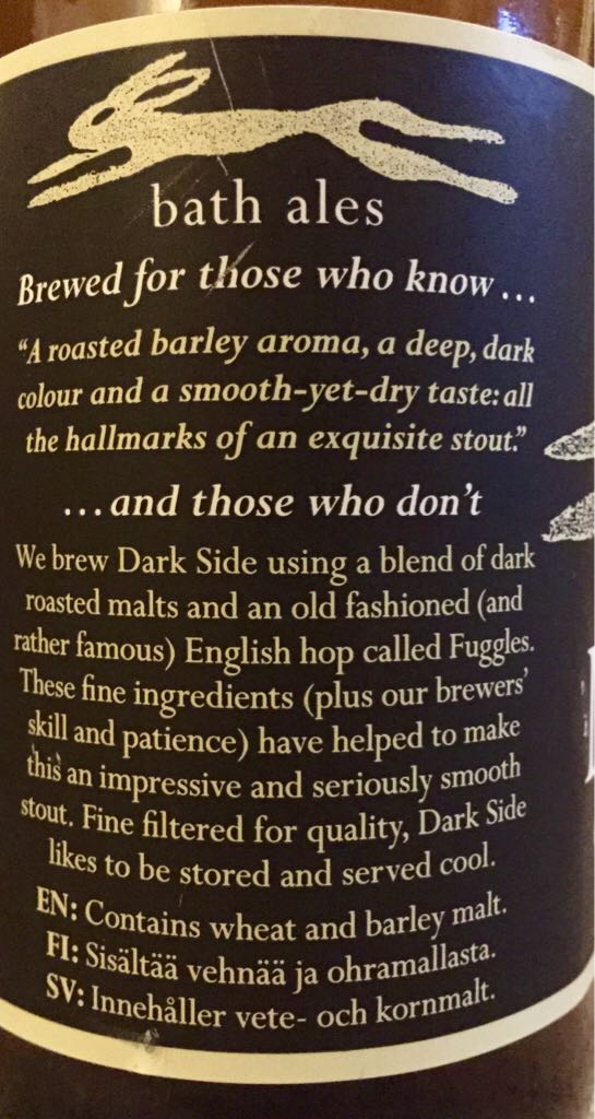 Dark Side - Bath Ales (500 mL) alcohol collectible - Main Image 2