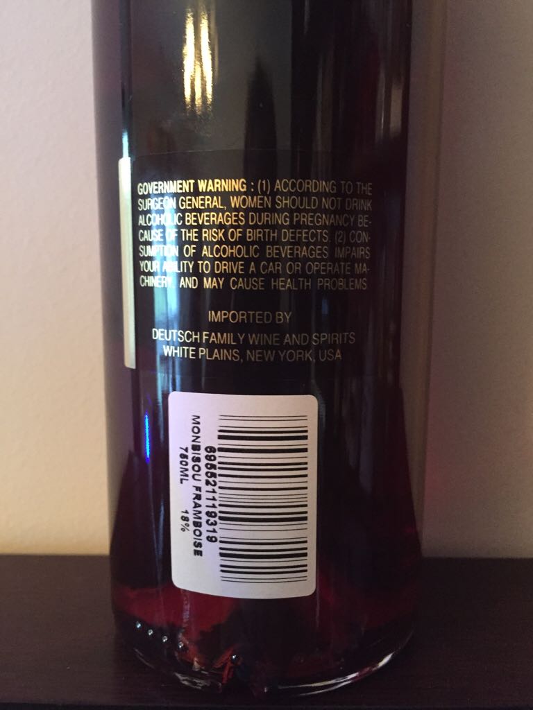 Montbisou Framboises Liqueur - Montbisou (750 mL) alcohol collectible - Main Image 2