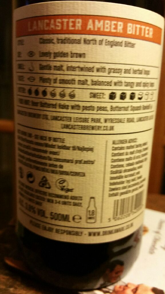 Amber Bitter - Lancaster Brewery (500) alcohol collectible - Main Image 2