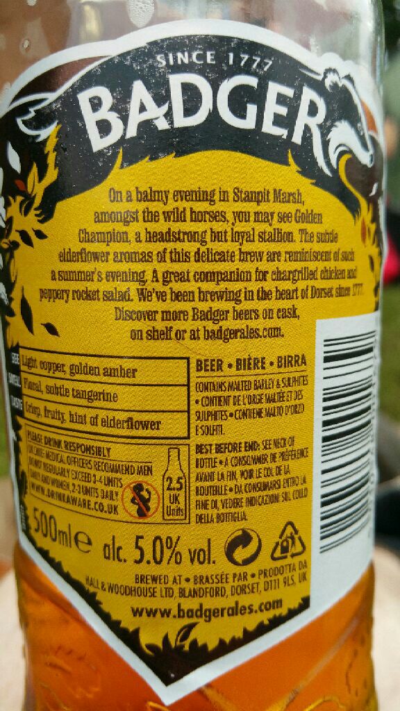 Golden Champion - Badger alcohol collectible - Main Image 2