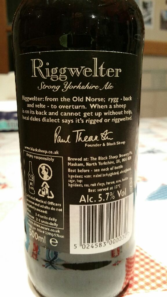 Riggwelter - Black Sheep (500) alcohol collectible - Main Image 2