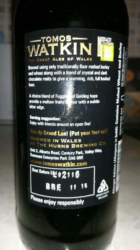 Cwrm Gaeaf - Tomos Watkins alcohol collectible - Main Image 2