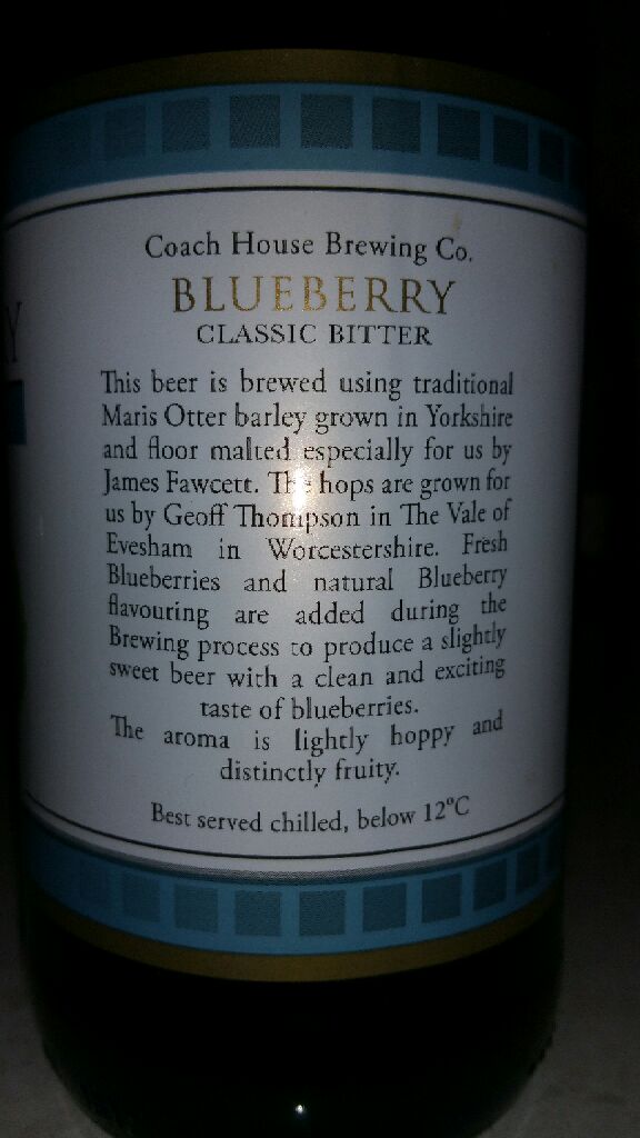 Blueberry Classic Bitter - Coach House Brewing Co alcohol collectible - Main Image 2