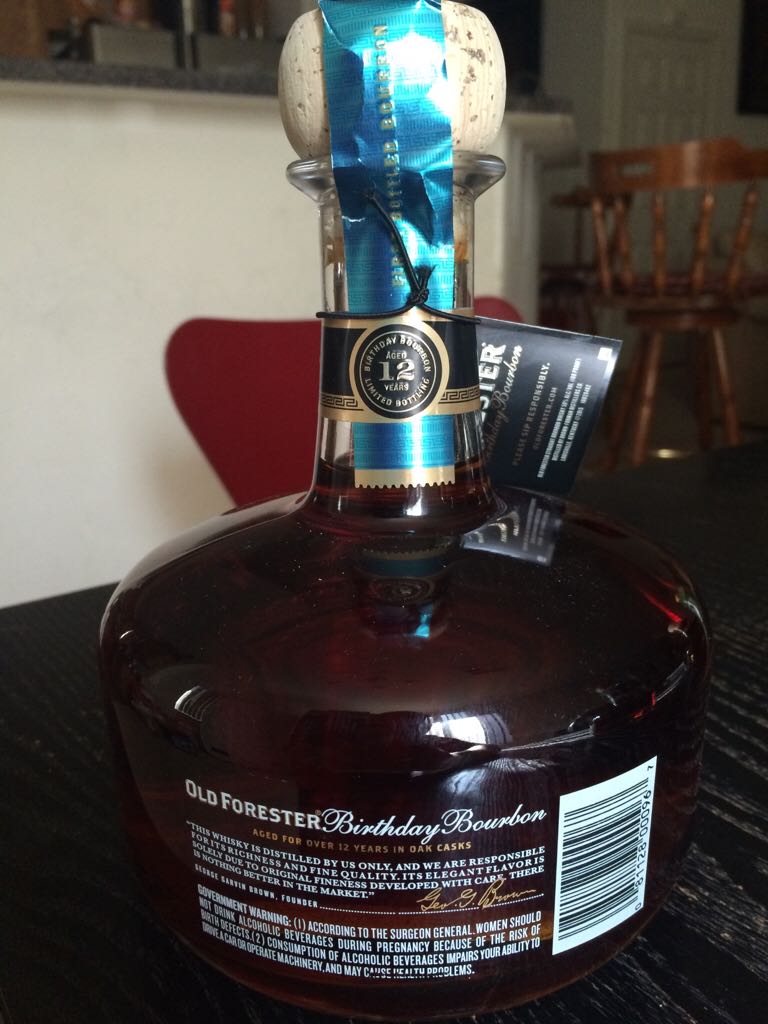 Old Forester Birthday Bourbon 2013 - Brown Foreman Distillers (750 mL) alcohol collectible - Main Image 2