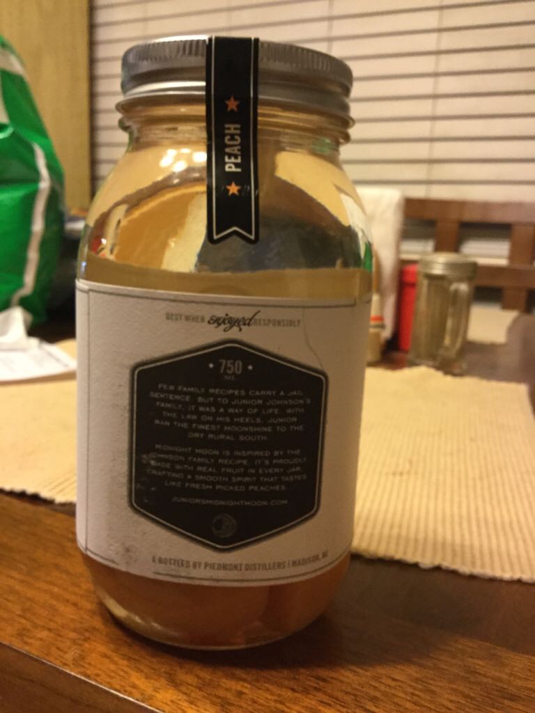 Midnight Moon Peach - Junior Johnson (750 mL) alcohol collectible - Main Image 2