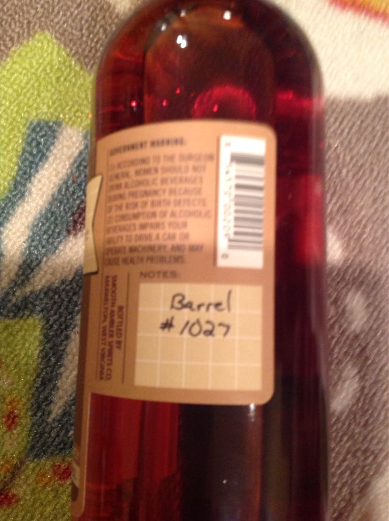 Smooth Ambler Old Scout Bourbon WW&W Barrel #1027 - Smooth Ambler alcohol collectible - Main Image 2