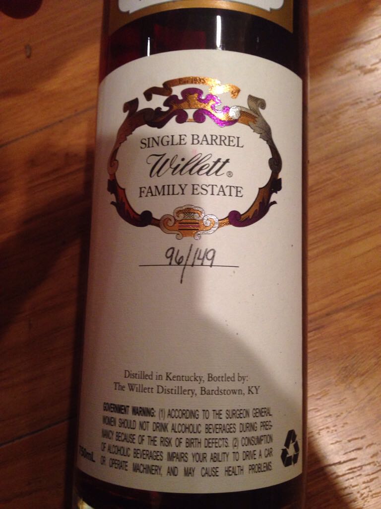 Willett Family Estate Bottled Single Barrel 15 Yr - Willett Distillery (750mL) alcohol collectible - Main Image 2