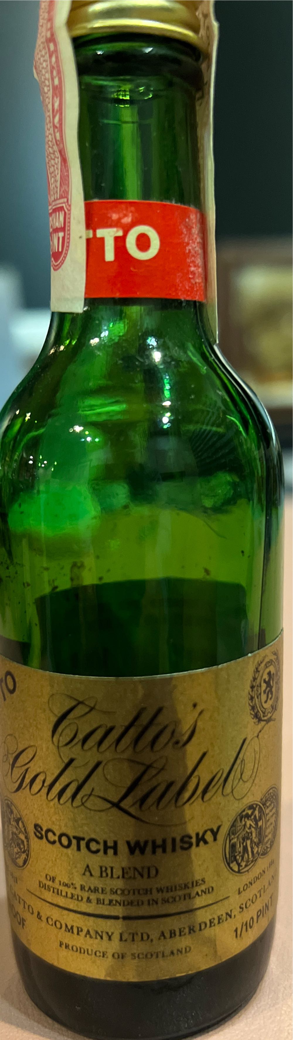 Catto’s - James Catto & Co. Ltd, Scotland (50 mL) alcohol collectible - Main Image 2