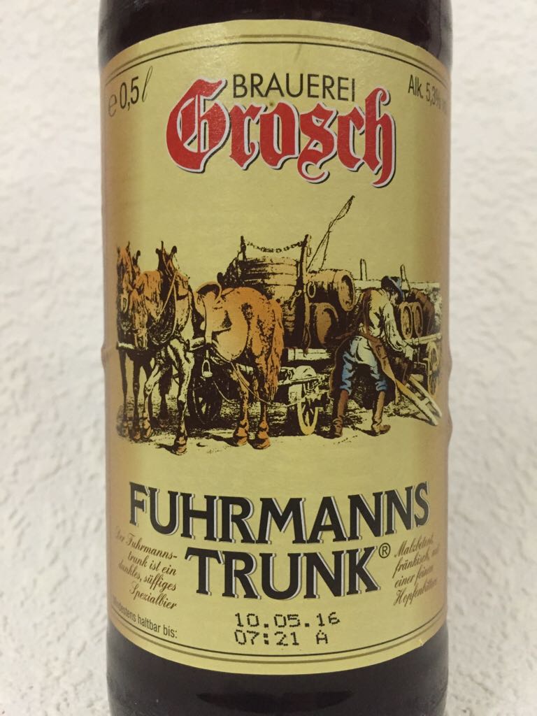 Grosch - Fuhrmanns-Trunk - Privatbrauerei Grosch, Rödental (500 mL) alcohol collectible - Main Image 2