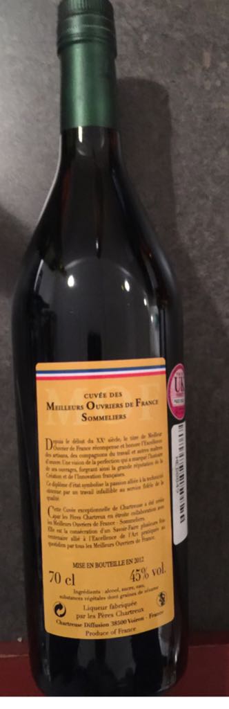 Chartreuse Yellow Cuvee des Meilleurs Ouvrier de France Sommeliers - Chartreuse Diffusion (750 mL) alcohol collectible - Main Image 2