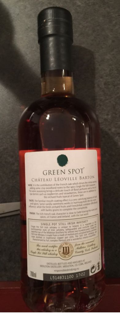 Green Spot Chateau Leoville Barton - Middleton Distillery (750 mL) alcohol collectible - Main Image 2