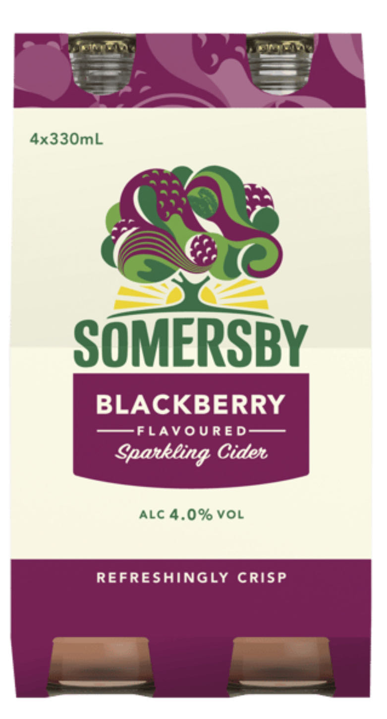 Somersby Blackberry Cider 330ml 4pk - Somersby (330 mL) alcohol collectible - Main Image 4