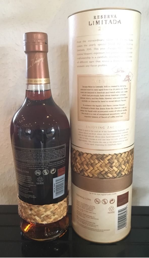 ron zacapa reserva limitada 2015 - Ron Zacapa (0.7) alcohol collectible - Main Image 2