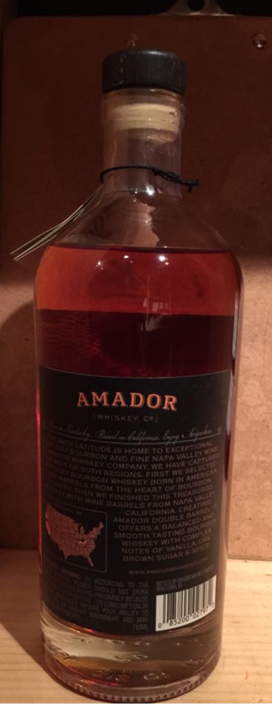 Amador Double Barrel - Amador Distillery (750 mL) alcohol collectible - Main Image 2