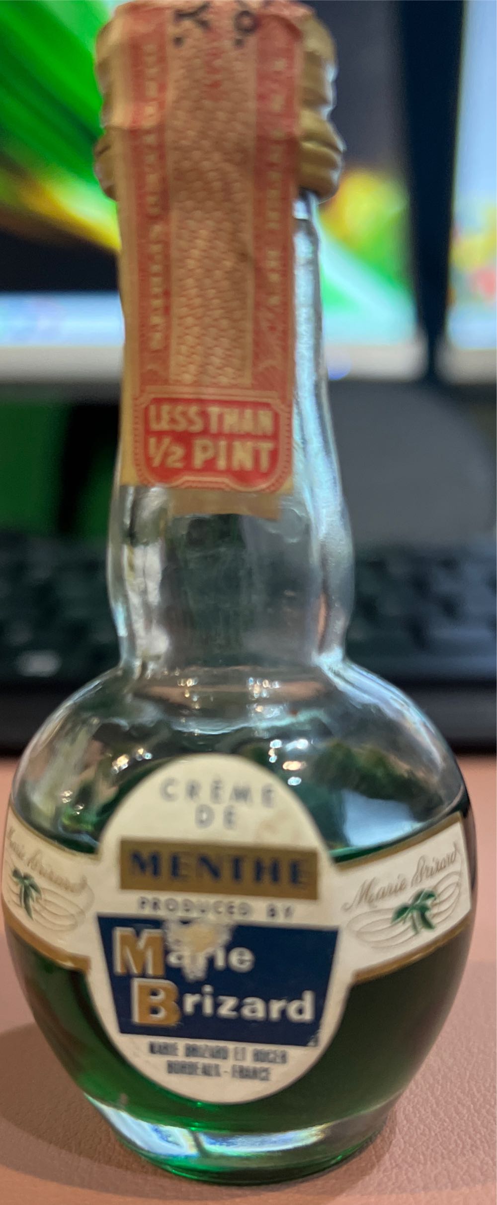 Marie Brizard Creme De Menthe - marie brizard (50mL) alcohol collectible - Main Image 2