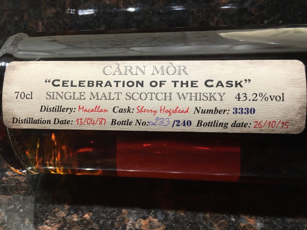 Carn Mor "Celebration Of The Cask” - The Macallan Distillers (700 mL) alcohol collectible - Main Image 2