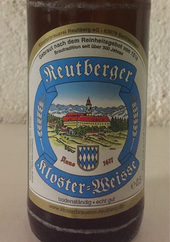 Reutberger - Kloster-Weisse - Klosterbrauerei Reutberg, Sachsenkam (500 mL) alcohol collectible - Main Image 2