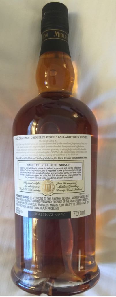 Midleton Dair Ghaelach  - Midleton Distillery (750 mL) alcohol collectible - Main Image 2