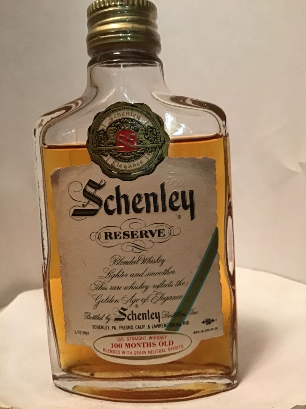 Schenley Reserve - Schenley (50mL) alcohol collectible - Main Image 3
