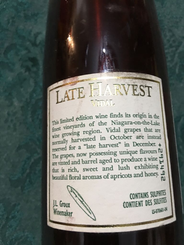 Late Harvest - Hillebrand Estates (375 mL) alcohol collectible - Main Image 2