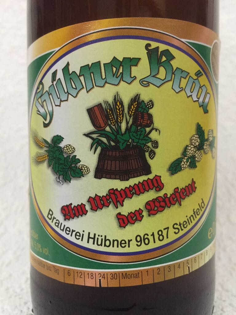 Hübner-Bräu - Brauerei Hübner, Steinfeld (500 mL) alcohol collectible - Main Image 2