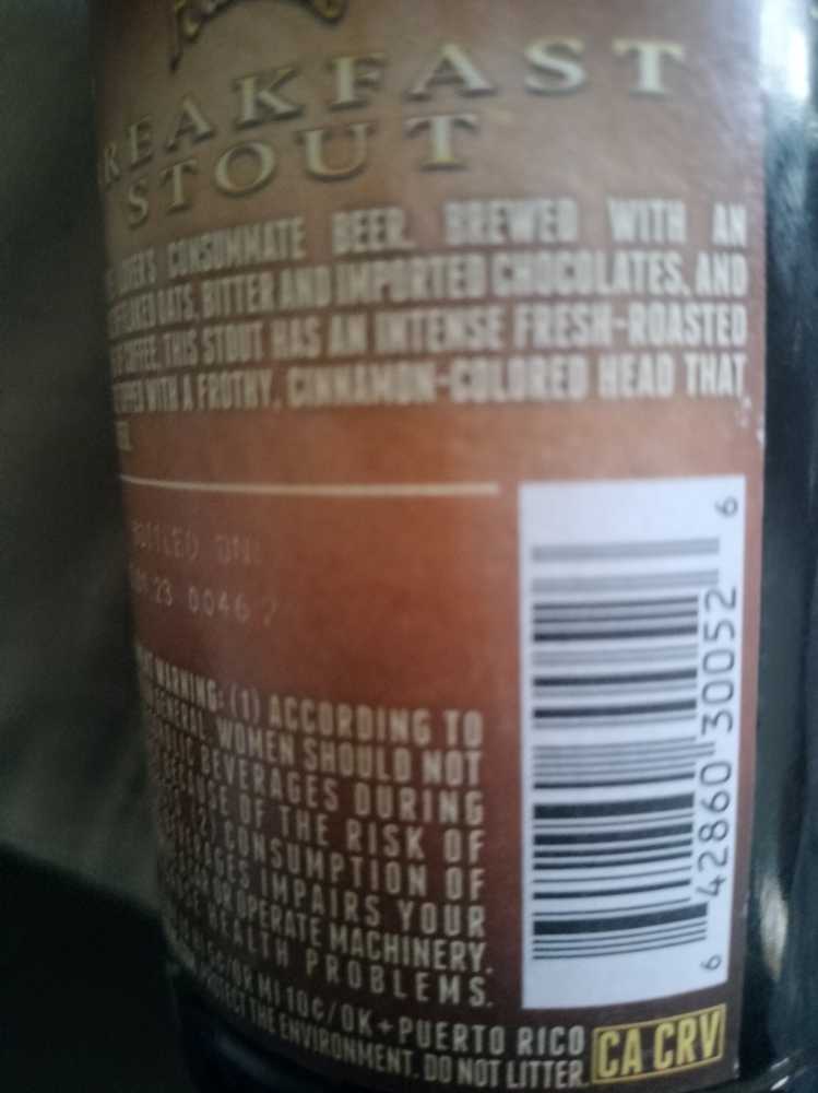 Breakfast Stout - Founders Brewery (12 fl. oz.) alcohol collectible - Main Image 2