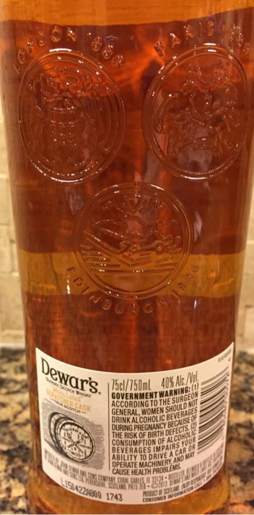 Dewar’s "White Label” Scratched Cask - John Dewar & Sons, Ltd. (750 mL) alcohol collectible - Main Image 2