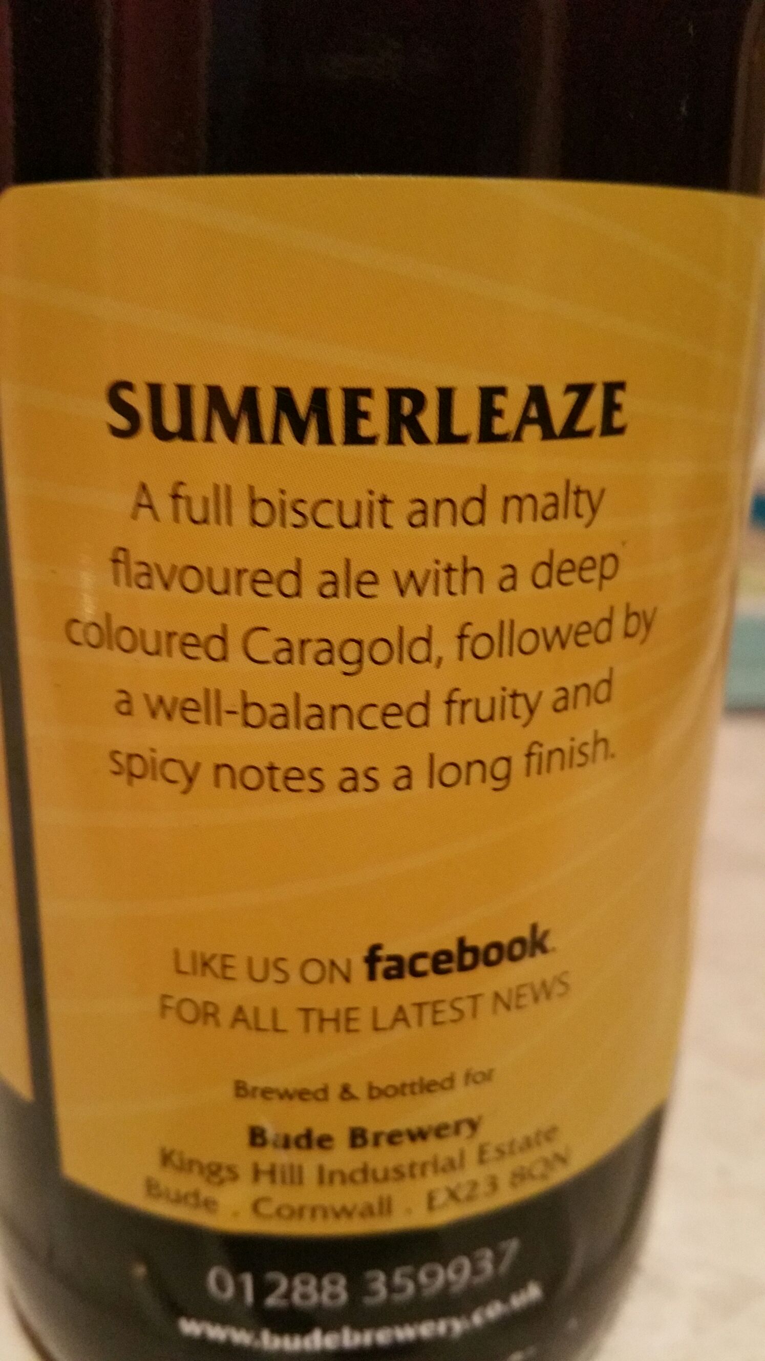 Summerleaze - Bude Brewery alcohol collectible - Main Image 2