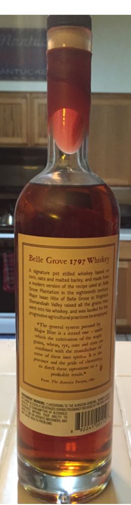 Belle Grove 1797 - Copper Fox Distillery (750 mL) alcohol collectible - Main Image 2