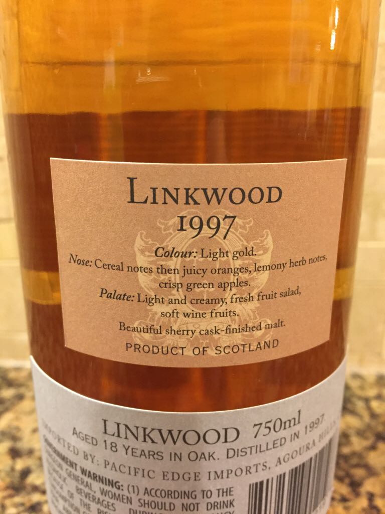 Linkwood 18 A.D. Rattray I.B. - Linkwood (750 mL) alcohol collectible - Main Image 2